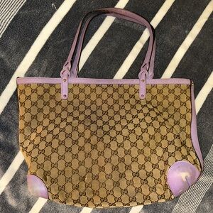Gucci Brown and Purple Women's Tote Bag